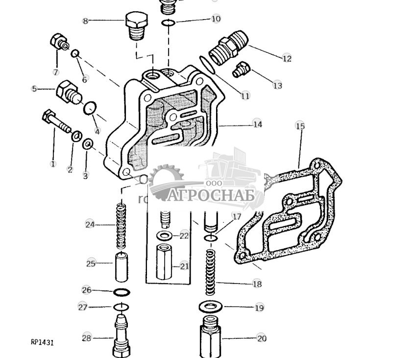 Oil Filter Relief Valve Housing 